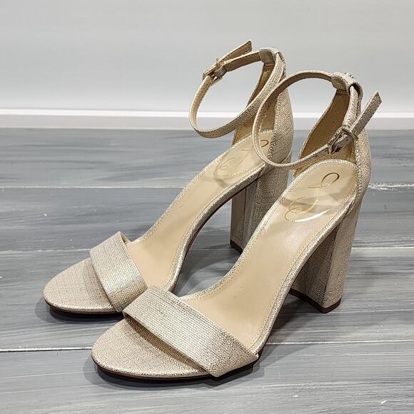 Sam Edelman‎ Yaro Dress Sandals Chunk Block Heels 8.5 - Picture 1 of 16